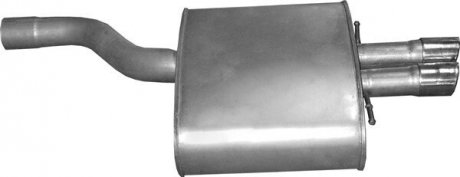 Глушник задній (кінцевий, основний) для bmw 5 e61 2.5 d (diesel) kombi 7/2003 - 2/2007 POLMOSTROW 03.87 (фото 1)
