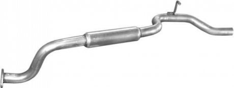 Глушник алюм. сталь, задн. частина hyundai h-100 2,5 td 98- (10.53) POLMOSTROW 1053 (фото 1)