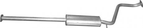 Глушник алюм. сталь, середн. частина hyundai getz 1.1i/1.4i (10.66) POLMOSTROW 1066 (фото 1)