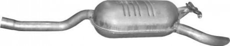 Глушник алюм. сталь, задн. частина mercedes e250-w124 2.5 d sedan 93-95 (13.36) POLMOSTROW 1336 (фото 1)