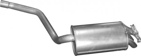 Глушник алюм. сталь, задн. частина mercedes 190-w201 (13.55) POLMOSTROW 1355 (фото 1)