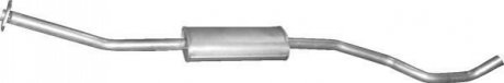 Глушник алюм. сталь, середн. частина nissan micra 1.2i 16v/ 1.4i 16v (15.231) pol POLMOSTROW 15231 (фото 1)