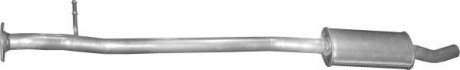 Глушник алюм. сталь, середн. частина nissan qashqai 2.0i 16v (15.55) POLMOSTROW 1555