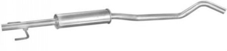 Глушник алюм. сталь, середн. частина opel corsa c 1,2i-16v 09/00 - (17.560) POLMOSTROW 17560 (фото 1)