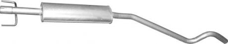 Глушитель, алюм. сталь, средн. часть opel astra g/ astra h 1.4i 16v pol POLMOSTROW 17.61 (фото 1)