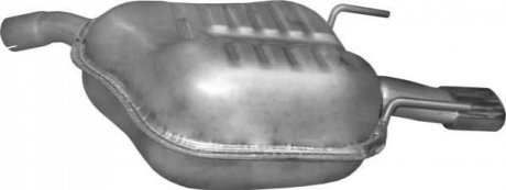 Глушник алюм. сталь, задн. частина opel vectra c 1.9 cdti (17.636) POLMOSTROW 17636 (фото 1)