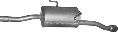 Глушник алюм. сталь, задн. частина peugeot 206+ 1.4 hdi 01/09-06/13 (19.37) polm POLMOSTROW 1937 (фото 1)