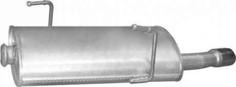 Глушник алюм. сталь, задн. частина peugeot 206 2.0i-16v 99-07, 206 cc 2.0i-16v POLMOSTROW 19507