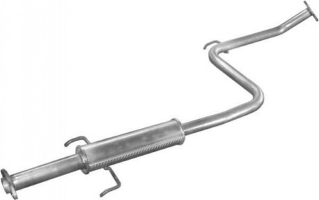 Глушник, алюм. сталь, середн. частина Toyota corolla 1.6 kat 89-92 (26.103) polm POLMOSTROW 26103 (фото 1)