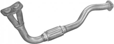 Глушник, алюм. сталь, передн. частина Toyota corolla 1.3 -12v/87-92/hb/sdn/kombi POLMOSTROW 26309