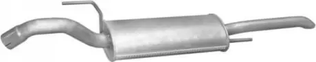 Глушитель алюм. сталь, задн. часть vw 2.0i -16v 94-96 (30.133) POLMOSTROW 30133