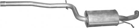 Глушник алюм. сталь, середн. частина vw touran 2.0 tdi turbo diesel 02/03-05/10 (POLMOSTROW 30157 (фото 1)
