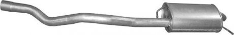 Глушник алюм. сталь, задн. частина vw transporter v (30.202) POLMOSTROW 30202