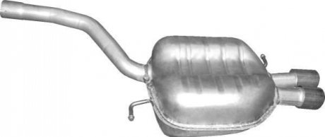Глушник алюм. сталь, задн. частина vw passat / passat cc 2.0 tdi turbo дизель (3 POLMOSTROW 3054 (фото 1)