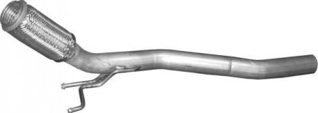 Глушитель алюм. сталь, передн. часть, без катализатора vw golf v/touran/audi POLMOSTROW 30627 (фото 1)