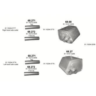 Глушник man f2000 95-01 din 49377 POLMOSTROW 68.27