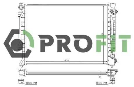 Радіатор, охолодження двигуна PROFIT 1740-0001