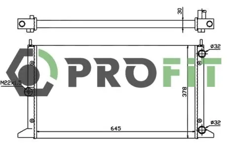 Радиатор, охлаждение двигателя PROFIT 1740-0023