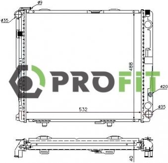 Радіатор охолодження PROFIT 1740-0321 (фото 1)