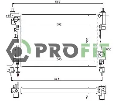 Радиатор охлаждения PROFIT 1740-0396