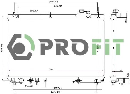 Радиатор охлаждения PROFIT 1740-0424