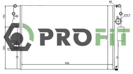 Радиатор, охлаждение двигателя PROFIT 1740-0701