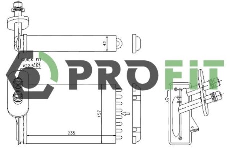 Теплообменник, отопление салона PROFIT 1760-0010