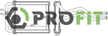 Радиатор печки PROFIT 1760-0145