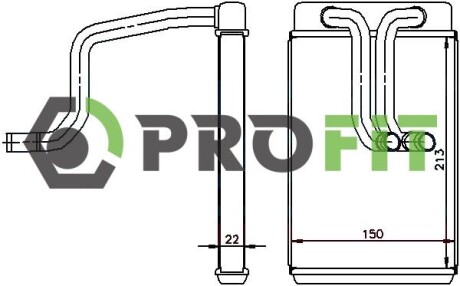 Радіатор печі PROFIT 1760-0146