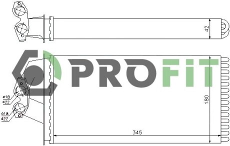 Радіатор печі PROFIT 1760-0309