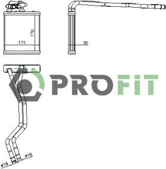 Радиатор печки PROFIT 1760-0436