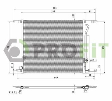 Конденсатор, кондиционер PROFIT 1770-0101 (фото 1)