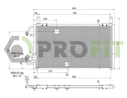 Конденсер кондиционера PROFIT 1770-0103
