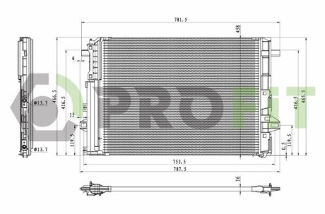 Конденсер кондиціонера PROFIT 1770-0319
