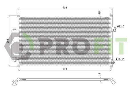 Конденсер кондиционера PROFIT 1770-0538 (фото 1)