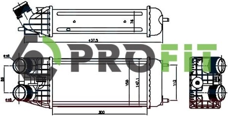 Радиатор наддува PROFIT 1780-0158 (фото 1)