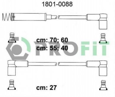Комплект проводов зажигания PROFIT 1801-0088 (фото 1)