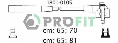 Комплект проводів запалювання PROFIT 1801-0105 (фото 1)