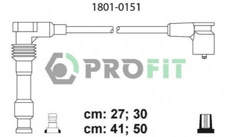 Комплект проводов зажигания PROFIT 1801-0151 (фото 1)
