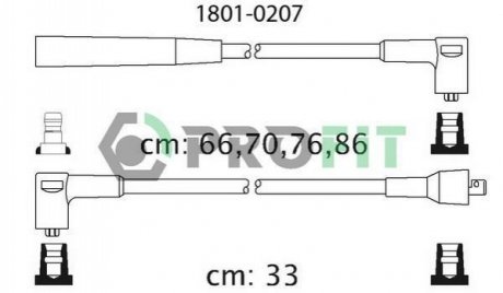 Комплект проводів запалювання PROFIT 1801-0207 (фото 1)