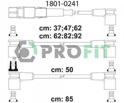 Комплект проводів запалювання PROFIT 1801-0241