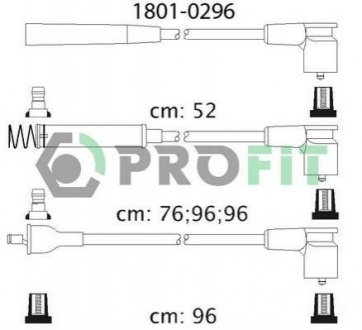 Комплект проводов зажигания PROFIT 1801-0296 (фото 1)