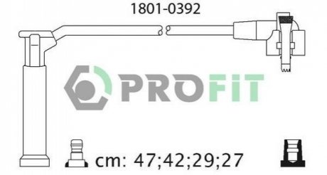 Комплект проводів запалювання PROFIT 1801-0392