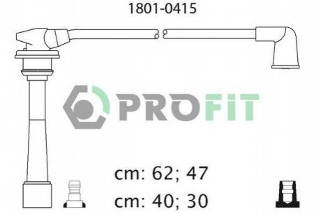 Комплект проводів запалювання PROFIT 1801-0415