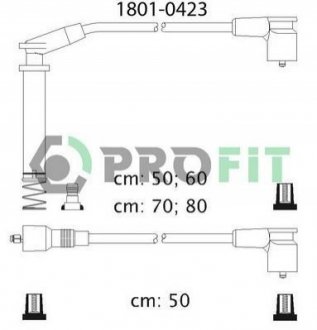 Комплект проводів запалювання PROFIT 1801-0423 (фото 1)