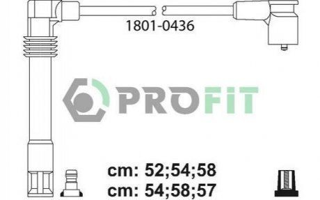 Комплект проводів запалювання PROFIT 1801-0436 (фото 1)