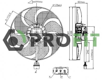 Вентилятор, охлаждение двигателя PROFIT 1850-0019 (фото 1)