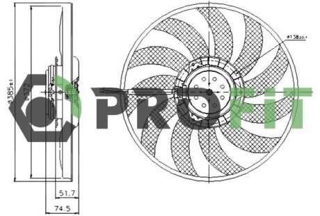 Вентилятор, охолодження двигуна PROFIT 1850-0021