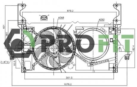 Вентилятор, охолодження двигуна PROFIT 1850-0025