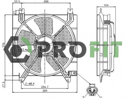 Вентилятор, охолодження двигуна PROFIT 1850-0027